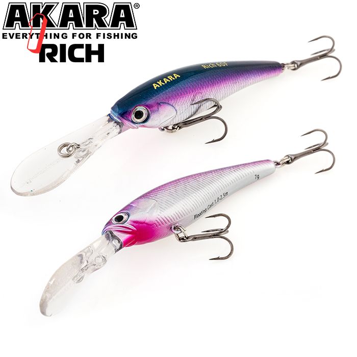 Воблер akara rich 60F 7,0 гр. (1/4 oz 2,4 in) A158,(набор из 1 шт)