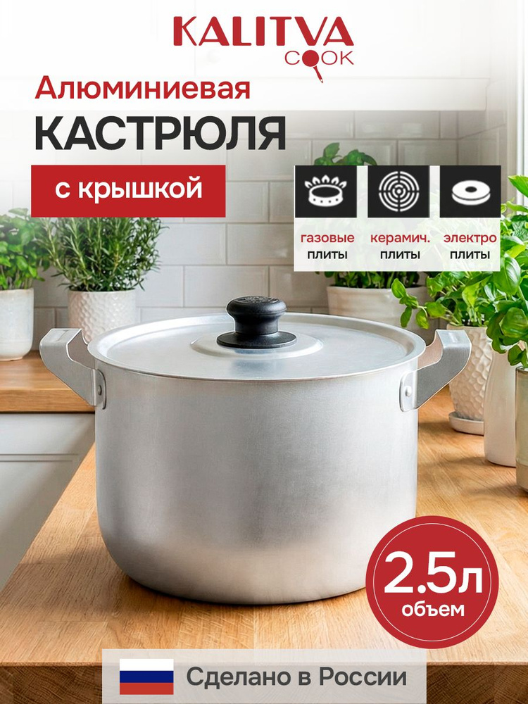 KALITVA Кастрюля, Алюминий, Пластик, 2,5 л #1