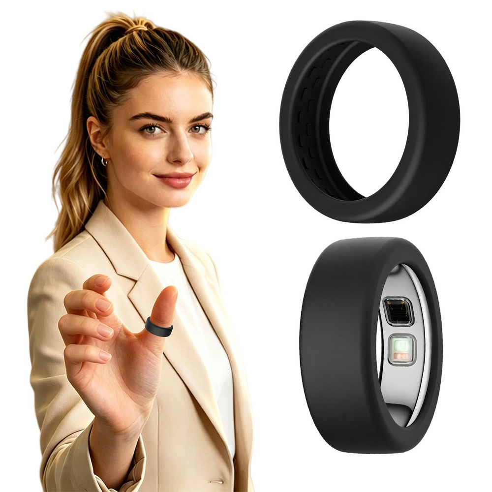 Силиконовый чехол для Oura Ring 5, чёрный, размер S #1