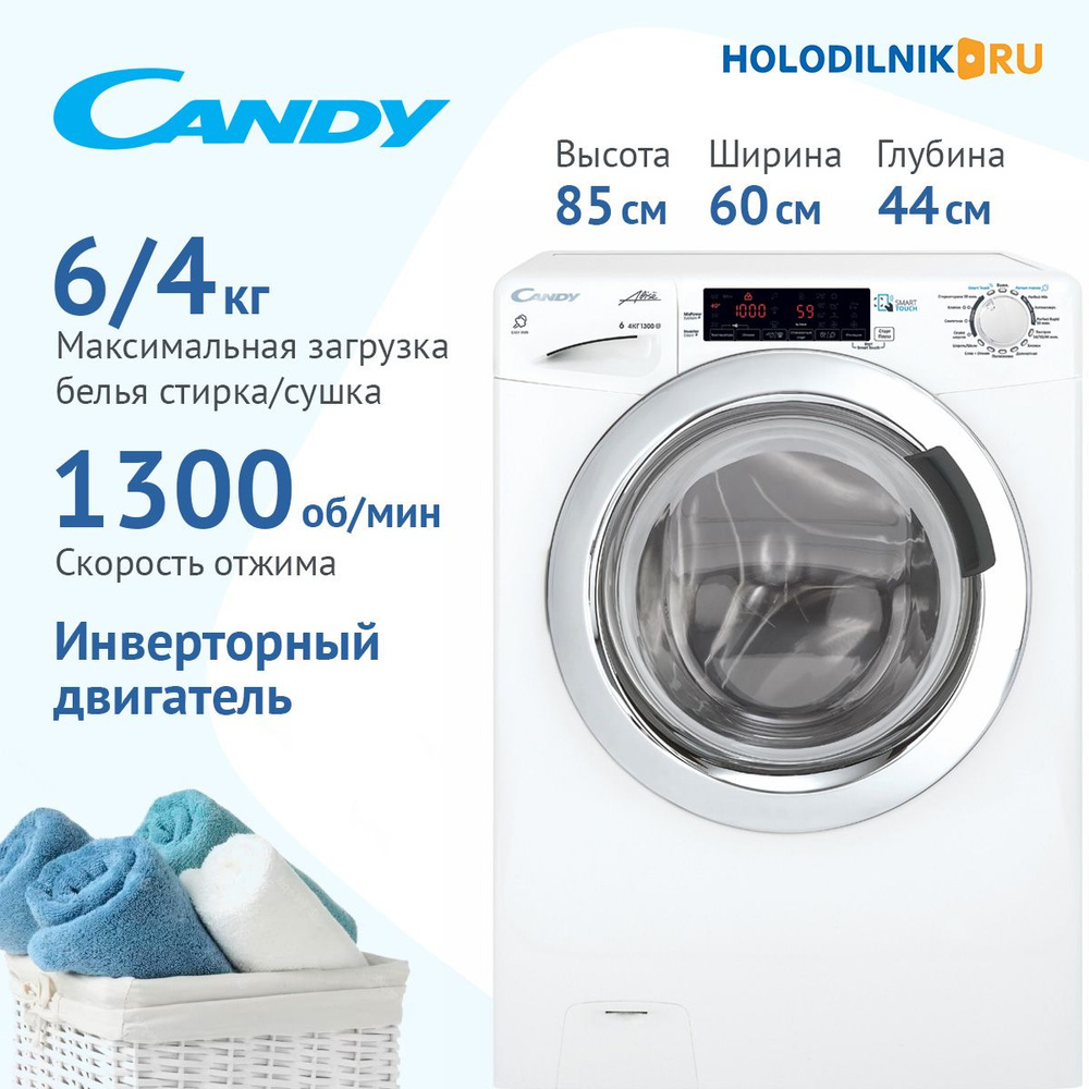 Стиральная машина Candy GVSW4 364 TWHC-07, белый - купить по выгодной цене  в интернет-магазине OZON (182115341)