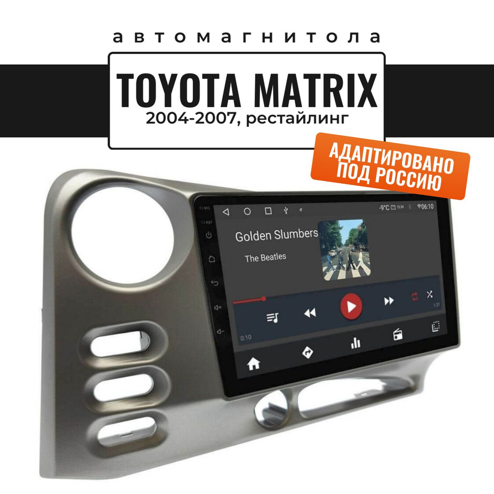 Автомагнитола для Toyota Matrix 2004-2007 рестайлинг (8 ядер, 8/128 ГБ ...