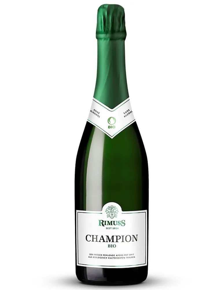 Вино безалкогольное игристое полусладкое, Rimuss "Champion Bio" 0,75 л /Шампанское безалкогольное  #1
