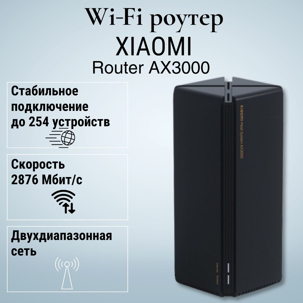 Wi-Fi роутер MESH система Xiaomi Mesh System AX3000 RA80