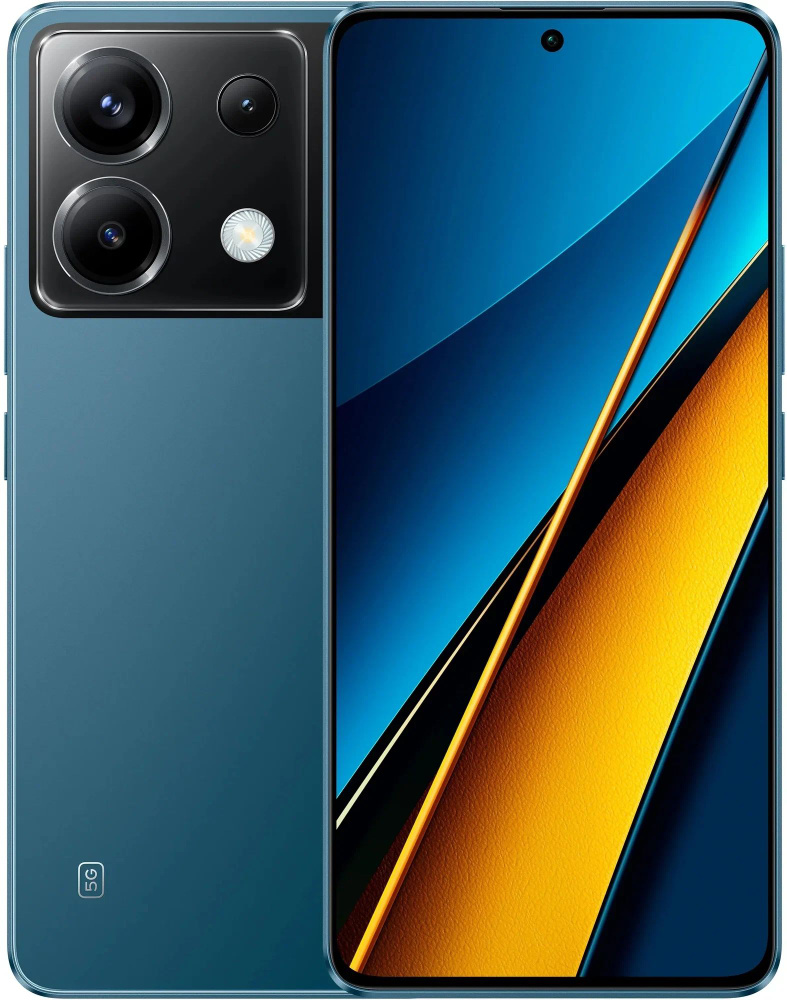 Смартфон Poco X6 5G 12/512Gb Blue - купить по выгодной цене в  интернет-магазине OZON (1421805719)