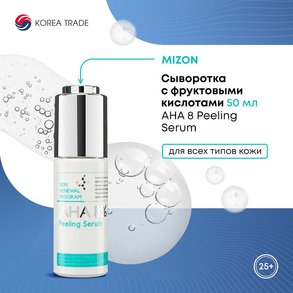 Сыворотка-пилинг для лица с AHA 8% MIZON Peeling Serum 50 мл #1