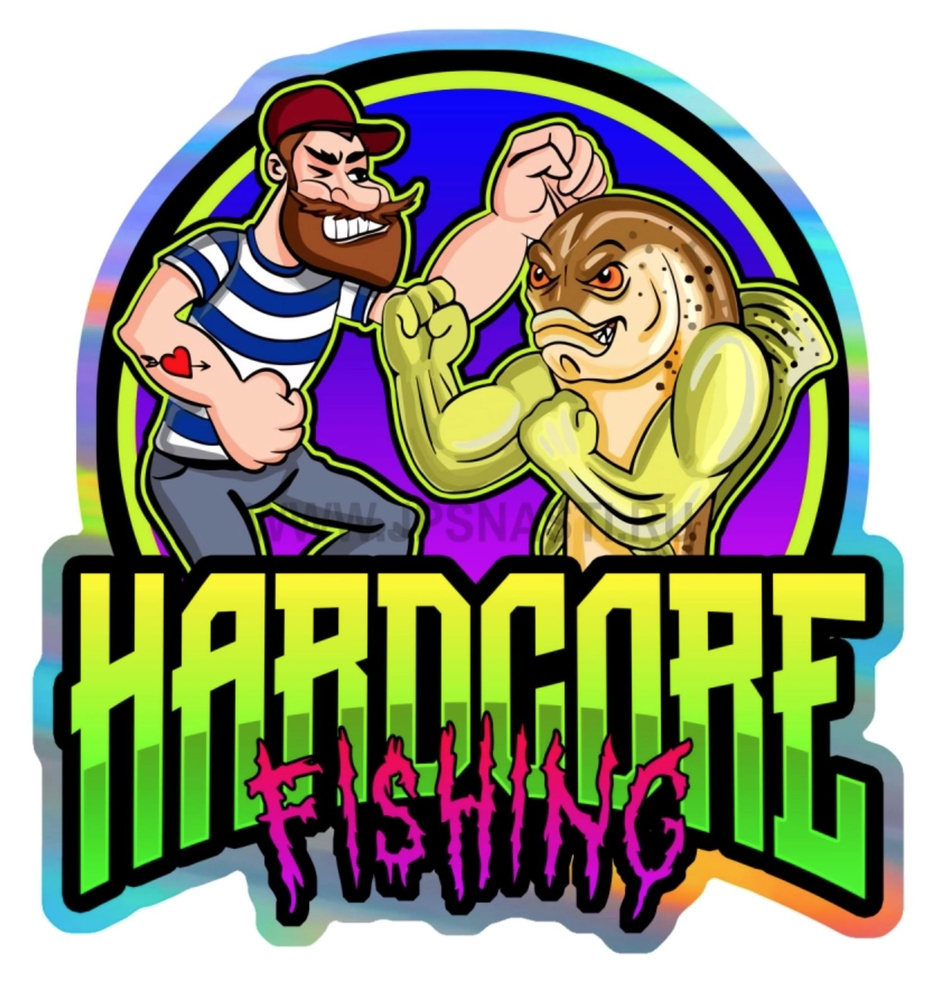 Наклейка для рыбаков, JpSnasti, Hardcore Fishing, №2 - купить с ...