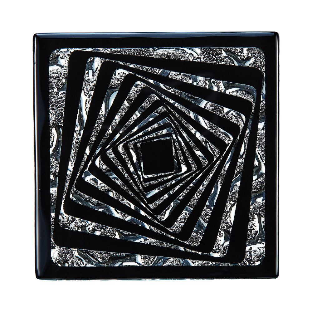 Вставка Роскошная мозаика Серия "стеклянные вставки 66x66" Вб 11 глянцевый 6.6x6.6см цвет серый серебристый #1