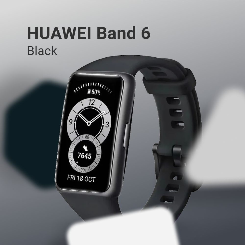 Умные часы HUAWEI Band 6 Black, фитнес браслет