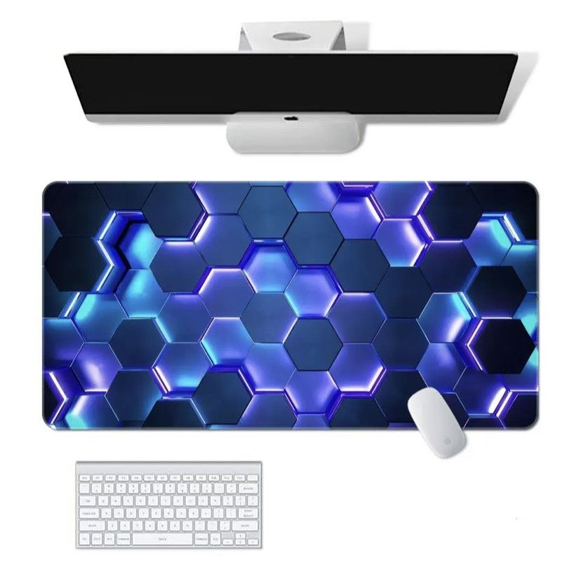 Игровой коврик для мыши Коврик для мыши, XL, черный, фиолетовый ...