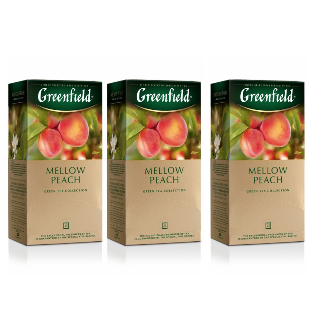 Чай зеленый Greenfield Mellow Peach 25 пакетиков 3 штуки #1