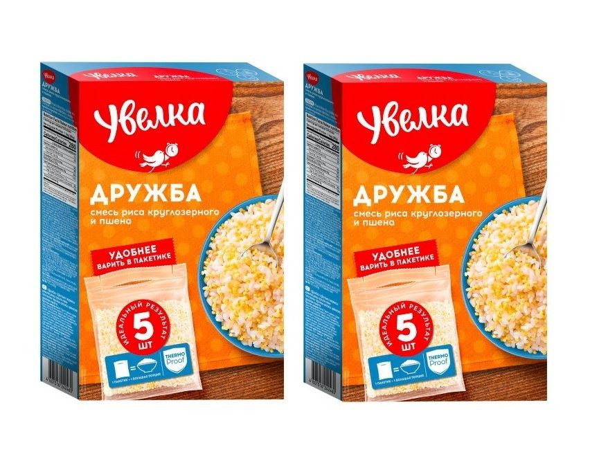 Смесь риса круглозерного и пшена УВЕЛКА в пакетиках - купить с ...