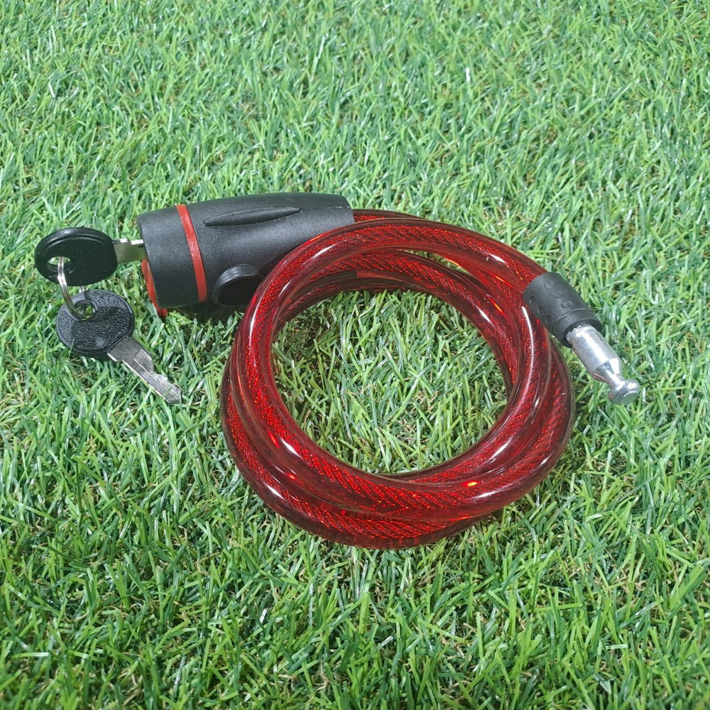 замок для велосипеда с ключом 80 см / 8мм. - купить с доставкой по ...