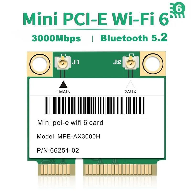 Беспроводной модем ROHS Wifi 6 Адаптер AX200HMW Mini PCI-E MPE-AX3000H ...