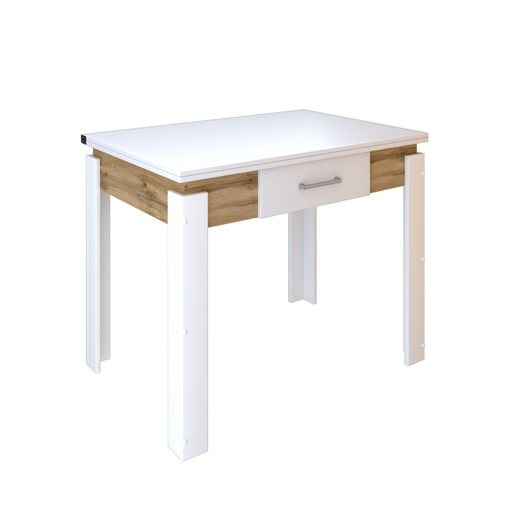 Стол обеденный DOMA Раскладной Стол раскладной с ящиком, 90х65х77 см ...