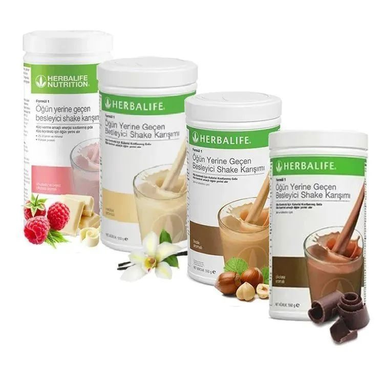 Herbalife / Протеиновый коктейль Гербалайф Формула 1 Набор из 4 видов ...