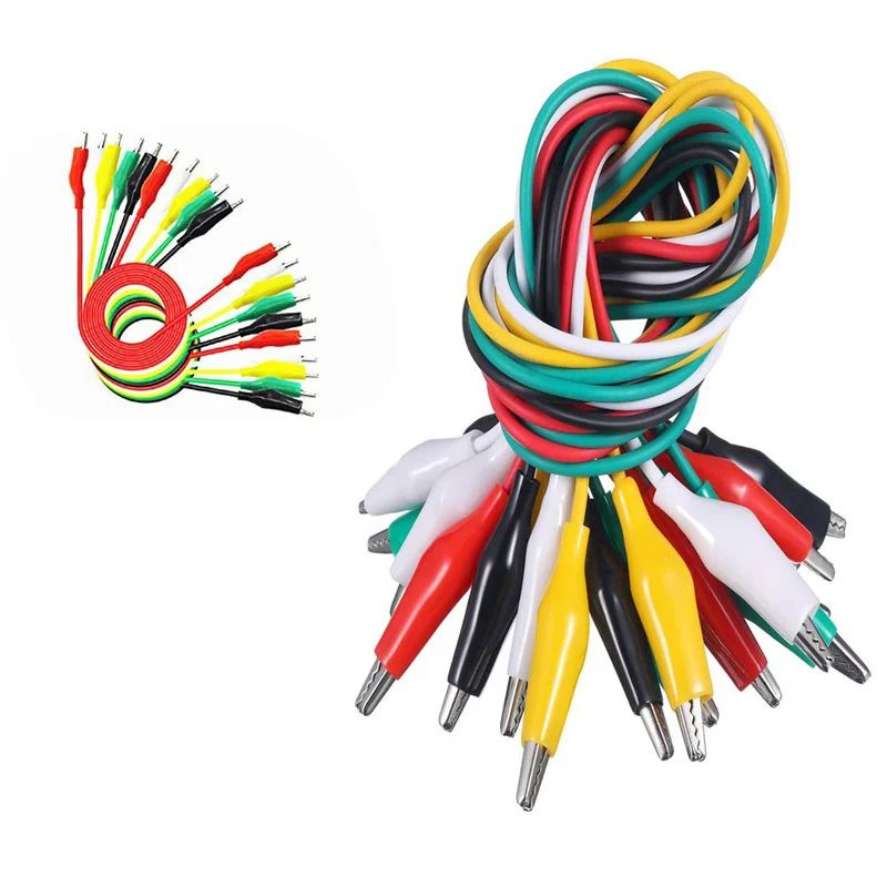 10 шт. провода с зажимом крокодил - купить с доставкой по выгодным ...