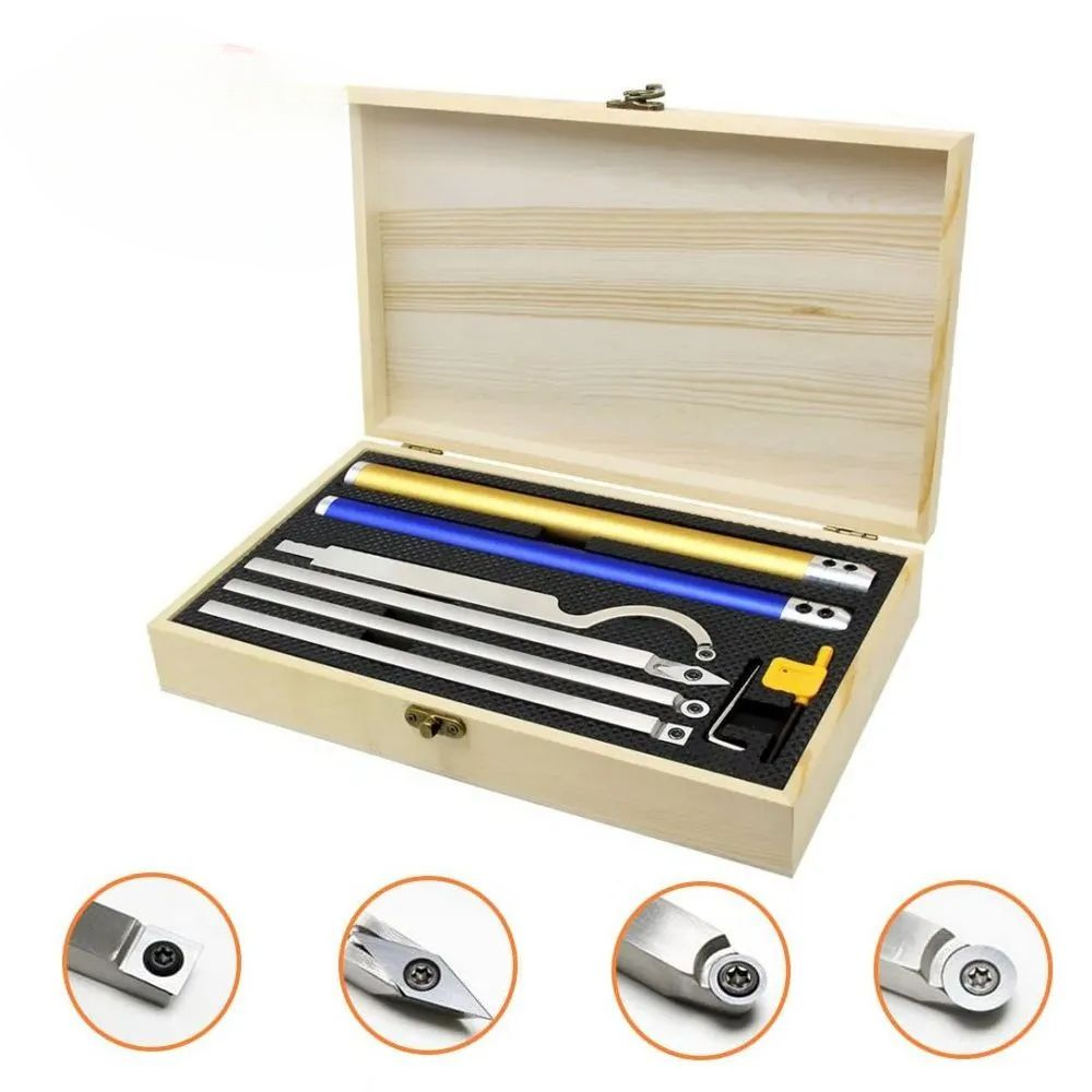 Набор ножей фигурных резцов для резьбы по дереву, резцы для токарного ...