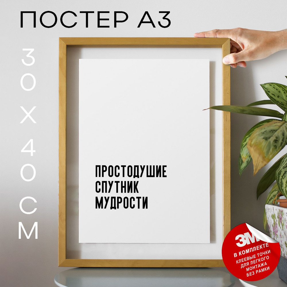 Постер "простодушие спутник мудрости", 40 см х 30 см #1