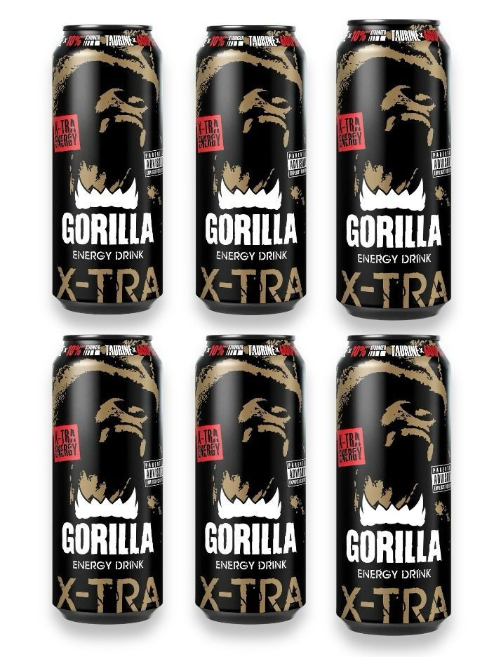 Энергетик Gorilla Extra Energy, 6 шт 450 мл - купить с доставкой по ...