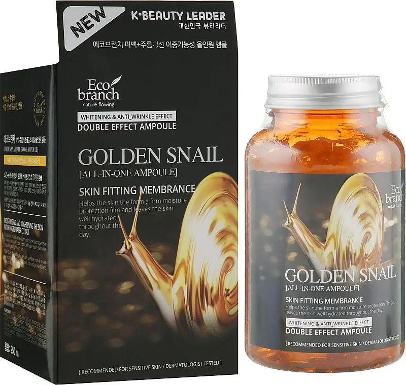 Eco Branch Gold snail All In One Ampoule Ампульная сыворотка для лица ...
