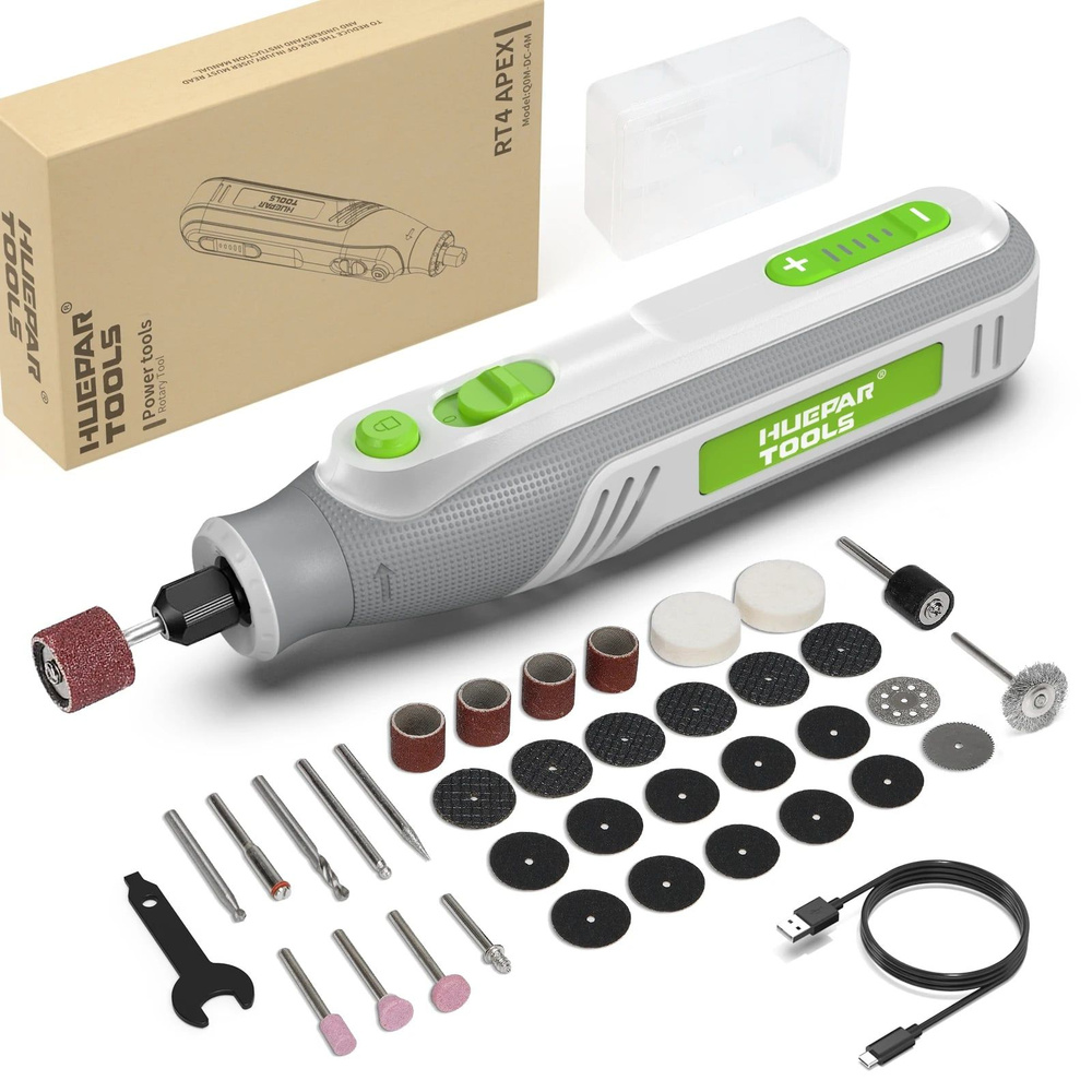 Гравер аккумуляторный для полировки, шлифовки, гравировки Huepar Tools ...