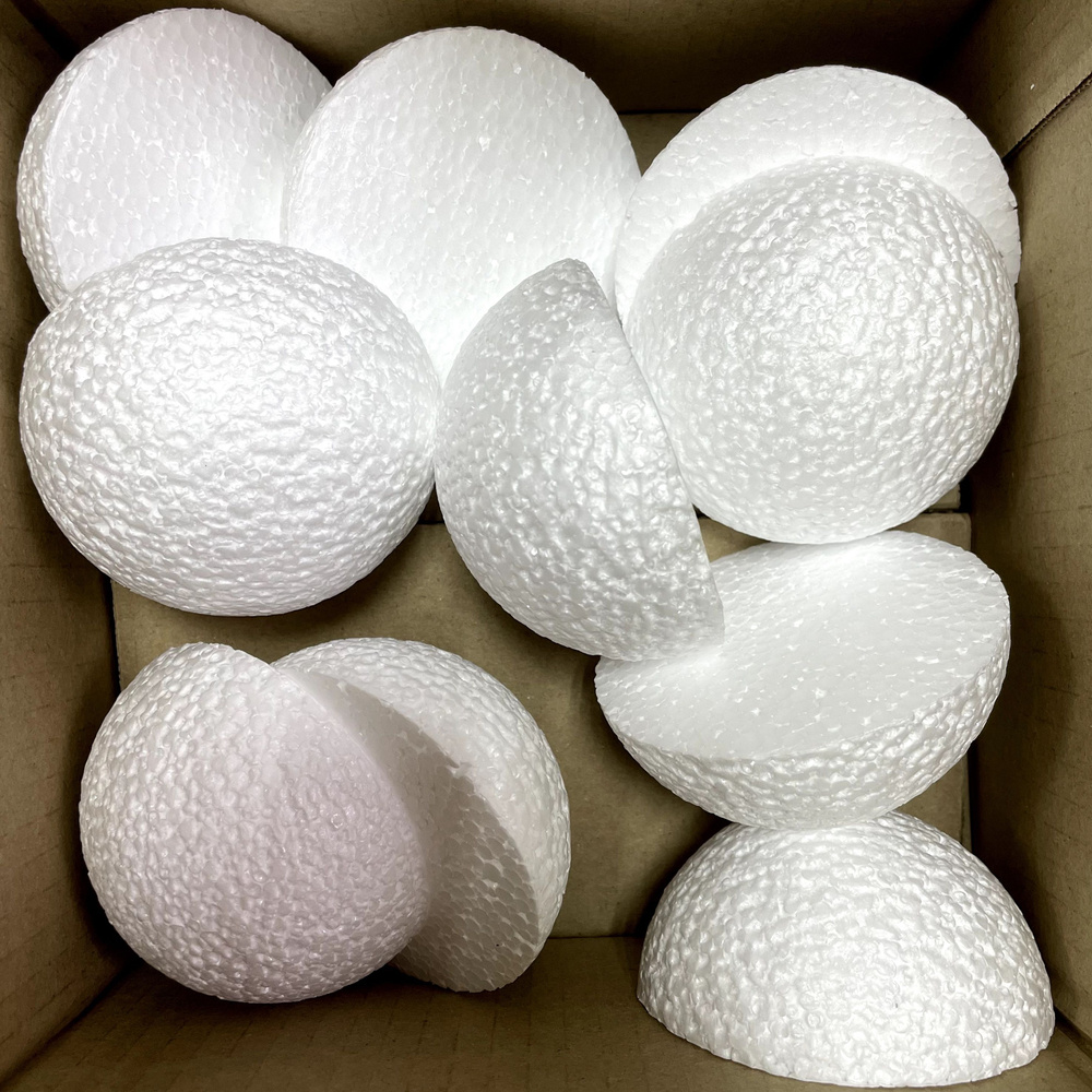 Полусфера из пенопласта 12см, 10шт - купить с доставкой по выгодным ...