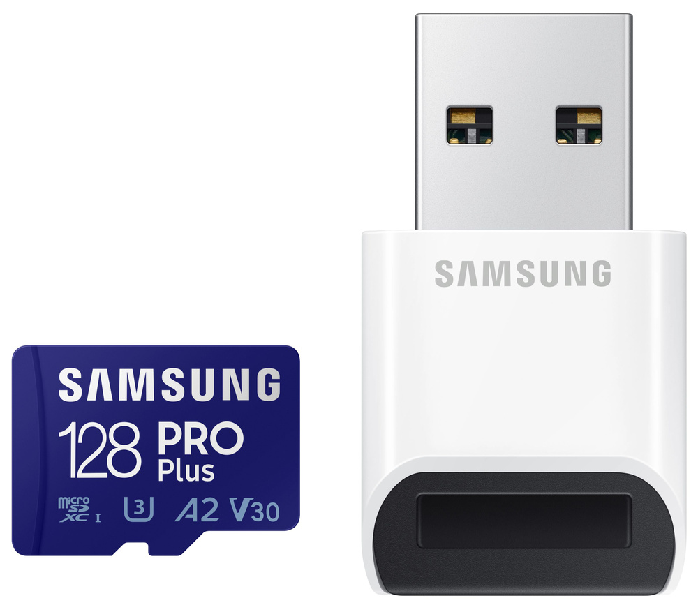 Карта памяти 128 Гб Micro SDXC Samsung PRO Plus + Reader, U3, UHS-I, V30, с  кардридером MB-MD128KB/WW - купить с доставкой по выгодным ценам в  интернет-магазине OZON (1530712757)