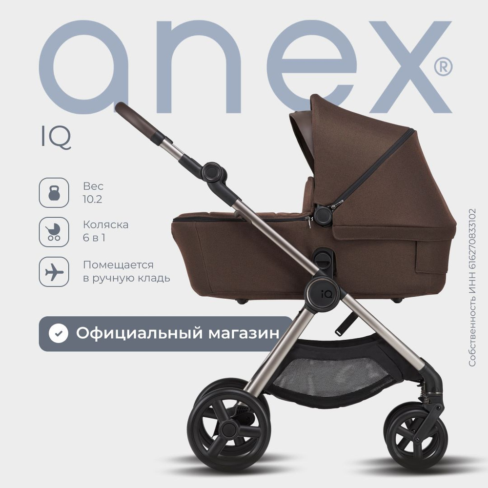 Коляска 2 в 1 Anex IQ Premium Teddy - купить с доставкой по выгодным ценам  в интернет-магазине OZON (1412287809)