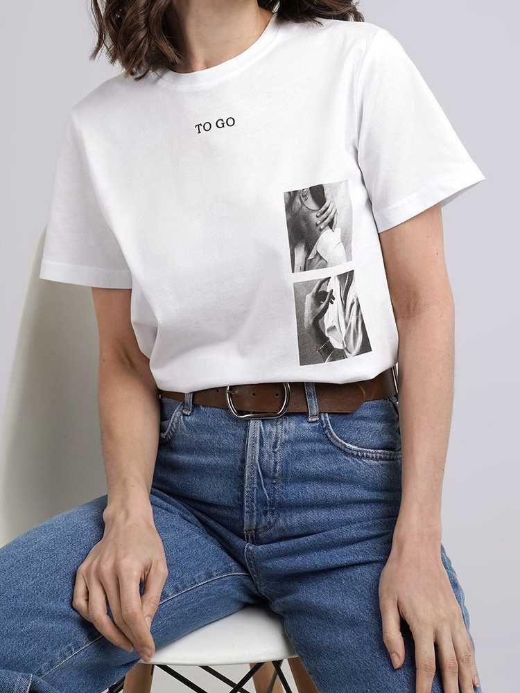 Футболка CLEVER WEAR, размер 44, цвет белый иней, 100%хлопок - купить ...