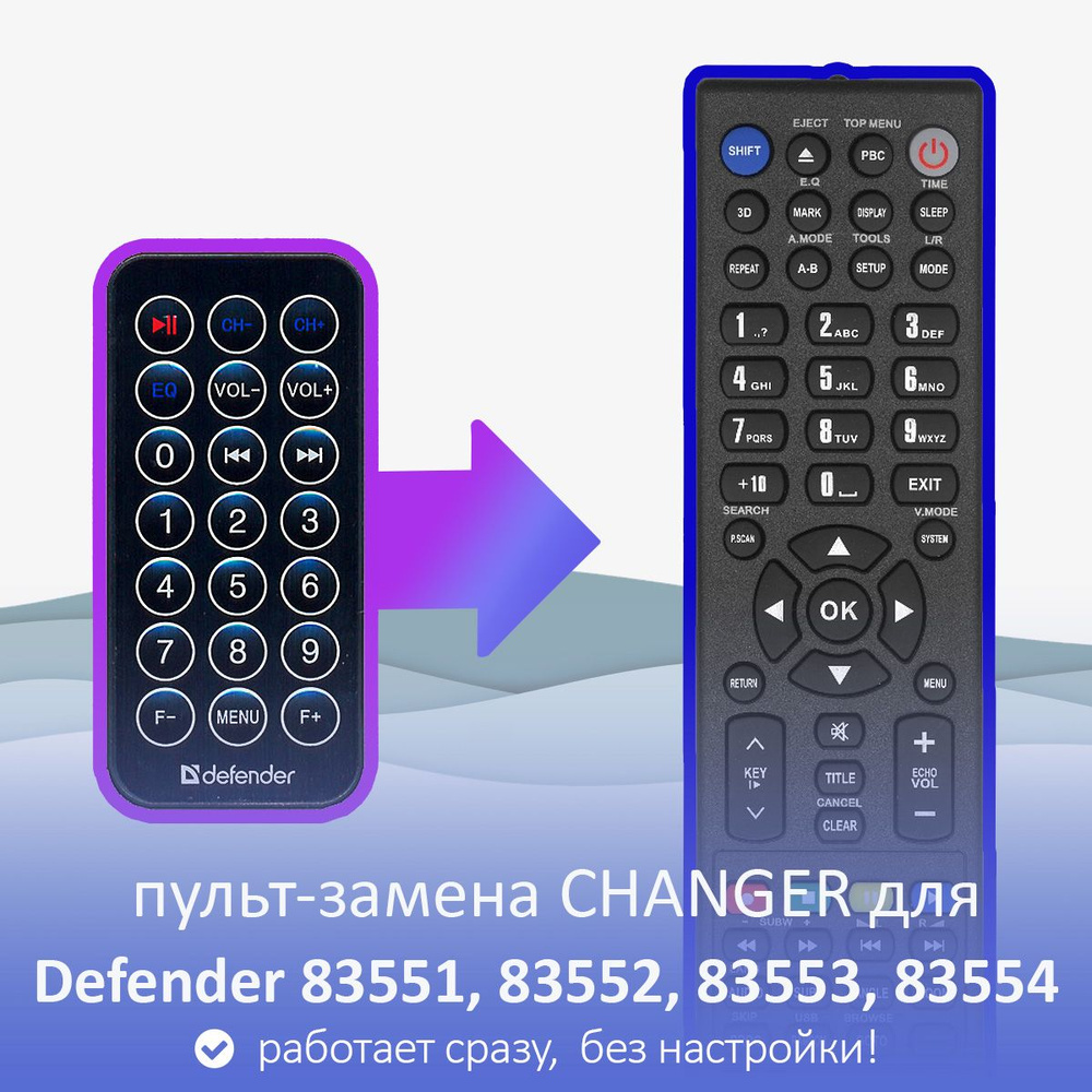 пульт-замена для Defender RT-Pro, RT-Feet, RT-Audio и RT-Basic #1