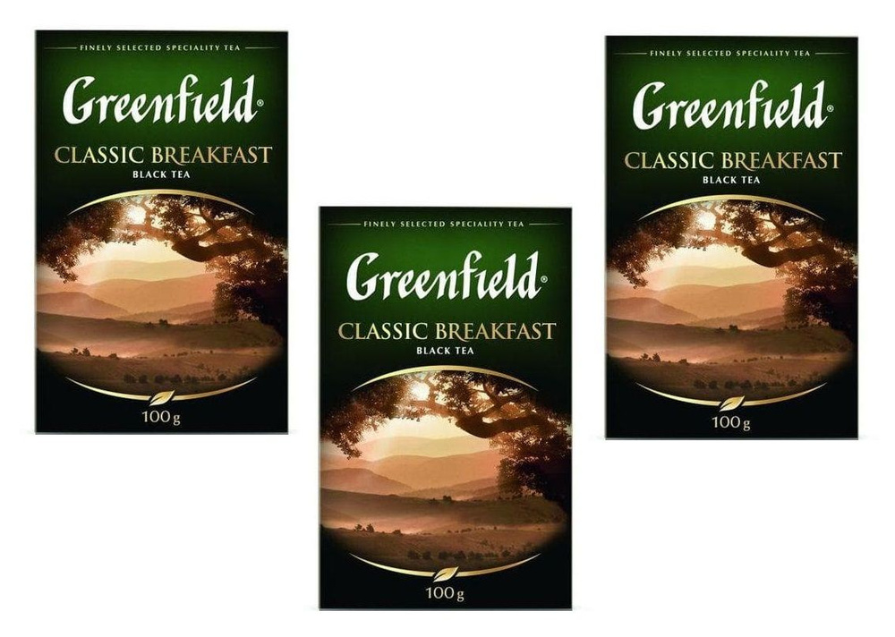 Greenfield Чай черный Classic Breakfast, 100 г, 3 уп - купить с ...