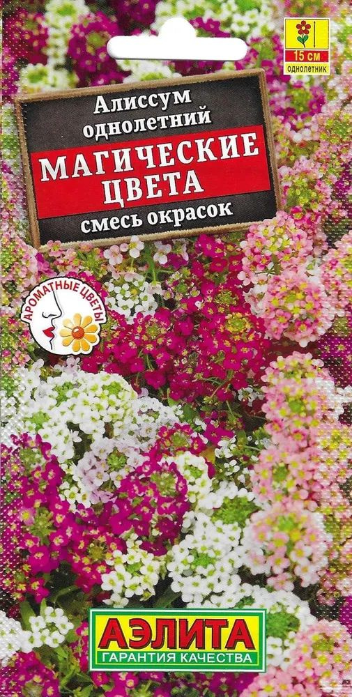 Семена Алиссум Магические цвета, смесь сортов (0,03 г) - Агрофирма Аэлита  #1