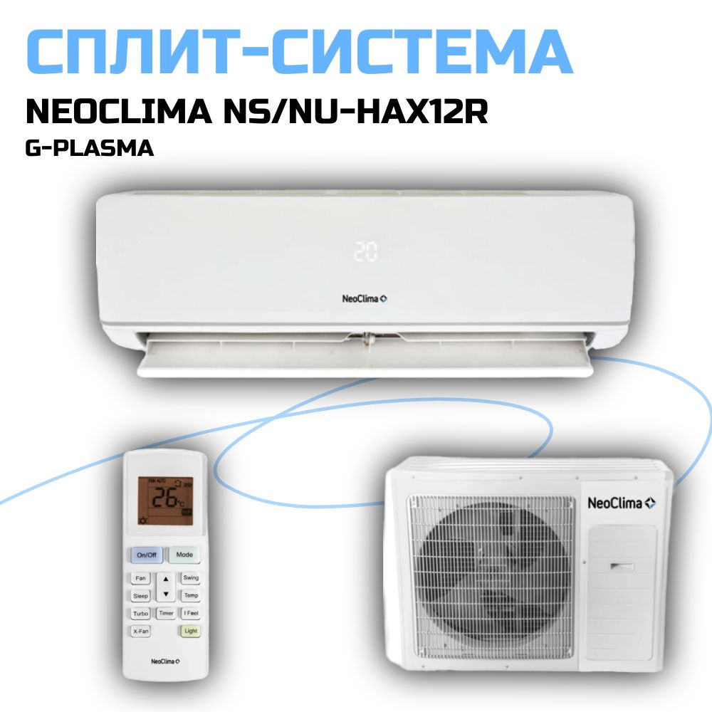 Сплит-система Neoclima NS/NU-HAX12R - купить по доступным ценам в  интернет-магазине OZON (1606432839)