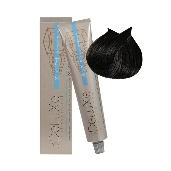 3Deluxe Professional Крем-краска для волос, 3.0 темно-каштановый, 100 ...