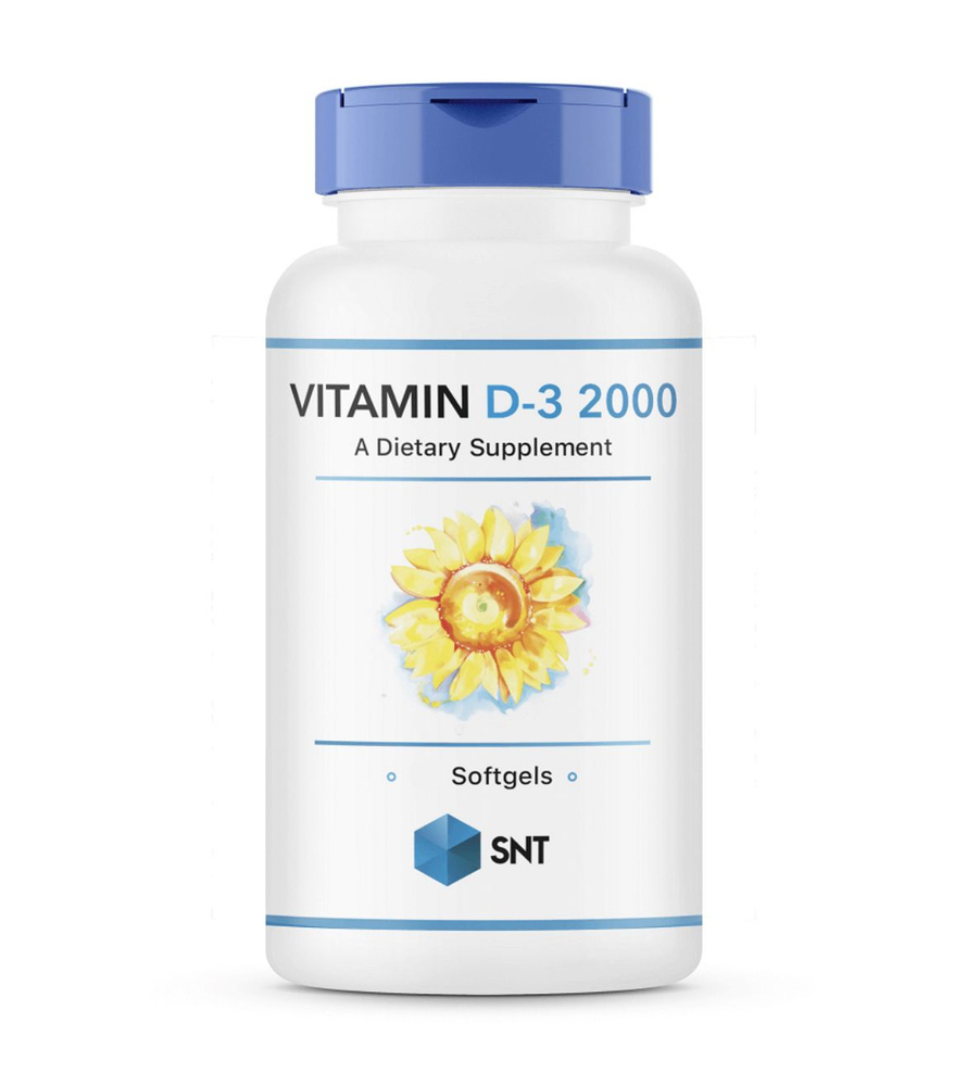 SNT, Vitamin D3, Витамин Д, 2000 МЕ, 120 капсул #1