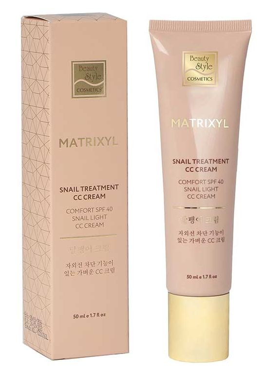 BEAUTY STYLE СС-крем солнцезащитный крем Матриксил Snail Treatment CC Cream SPF-40, 50 мл  #1