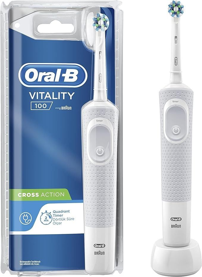 Braun Электрическая зубная щетка Oral-B Vitality 100 Cross Action White, белый  #1