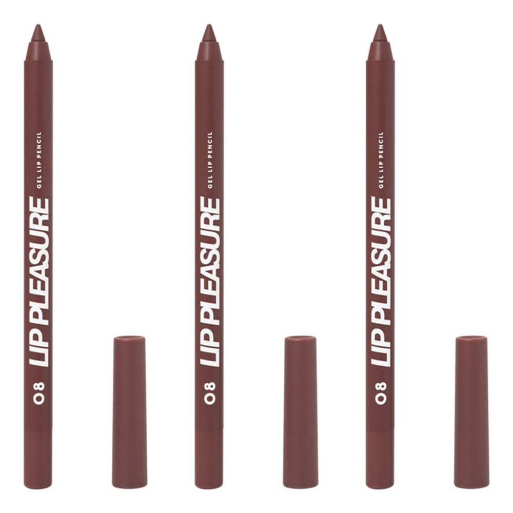 Love Generation Карандаш для губ гелевый Gel Lip Pencil Lip Pleasure, тон 08 темно-коричневый, 1.35 г, #1