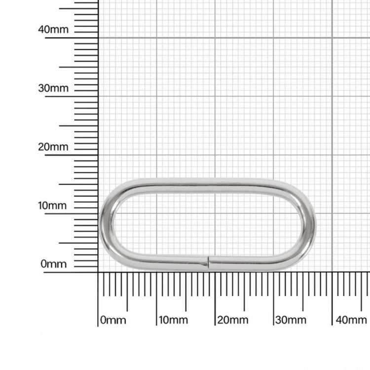 Ручкодержатель овальный 30 мм никель 2,8 мм D 10 шт #1