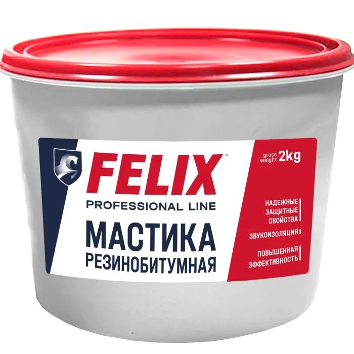 Мастика резинобитумная антикоррозионная FELIX 411040081 Ведро 2 кг.  #1