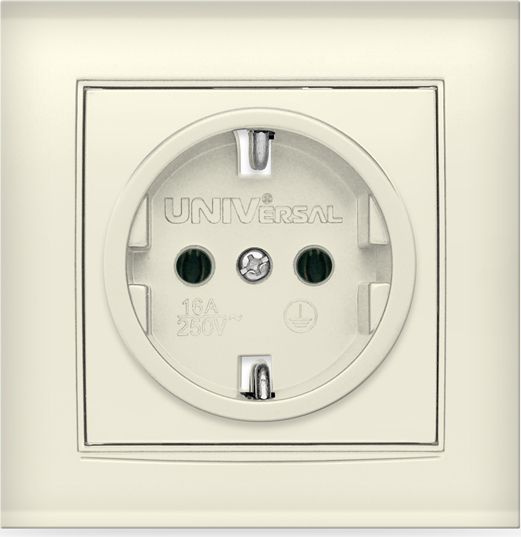 Розетка силовая штепсельная UNIVersal / Универсал Бриллиант 16А 220В ...