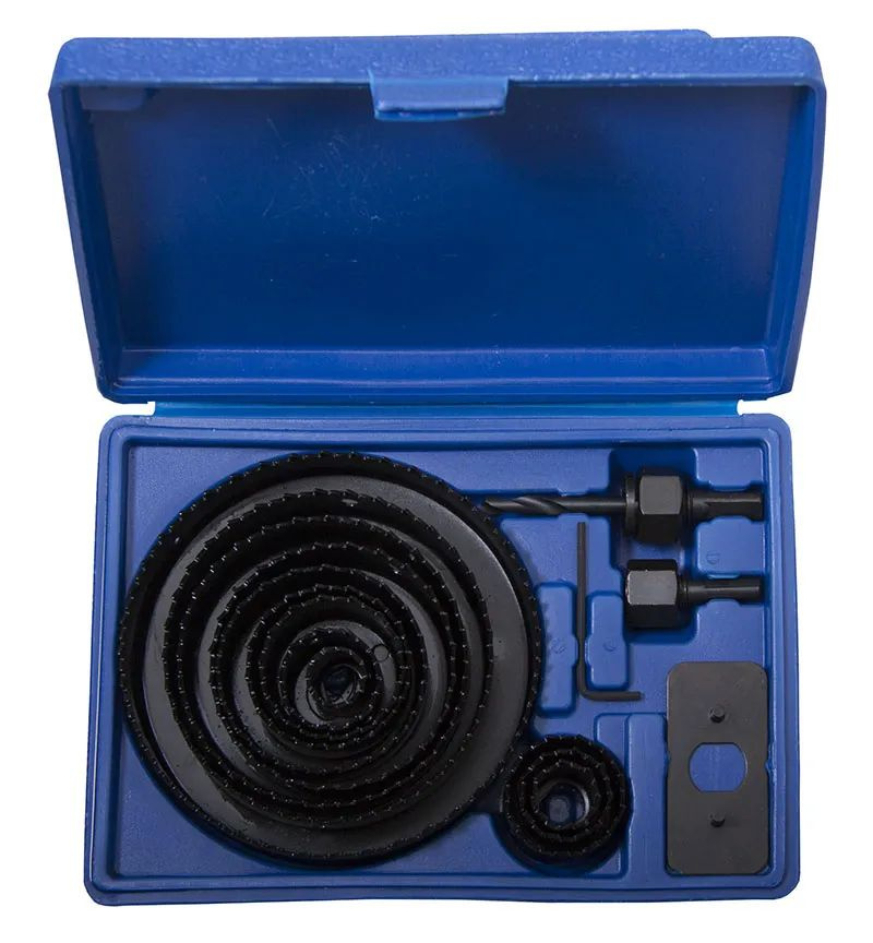 Набор кольцевых пил по дереву, 19-127мм, 12 насадок - купить по ...