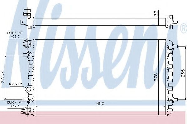 NISSENS Радиатор охлаждения, арт. 65228, 1 шт. #1