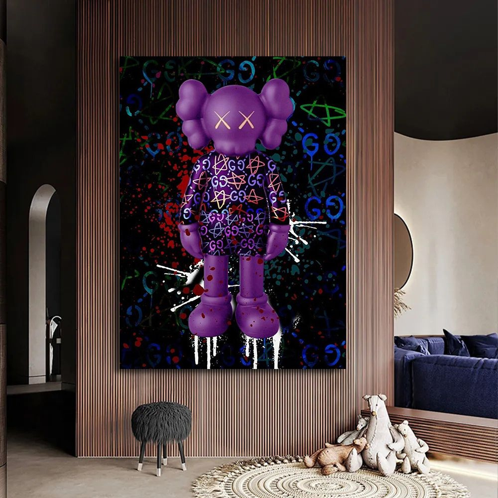 Картина kaws, картина на стену, 40х60 см. #1