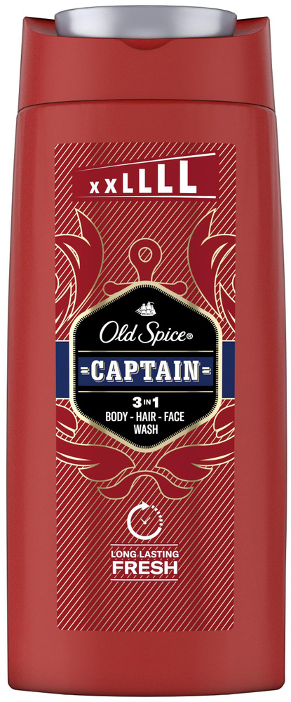 Гель для душа + шампунь 3в1 Old Spice Captain, 675 мл #1