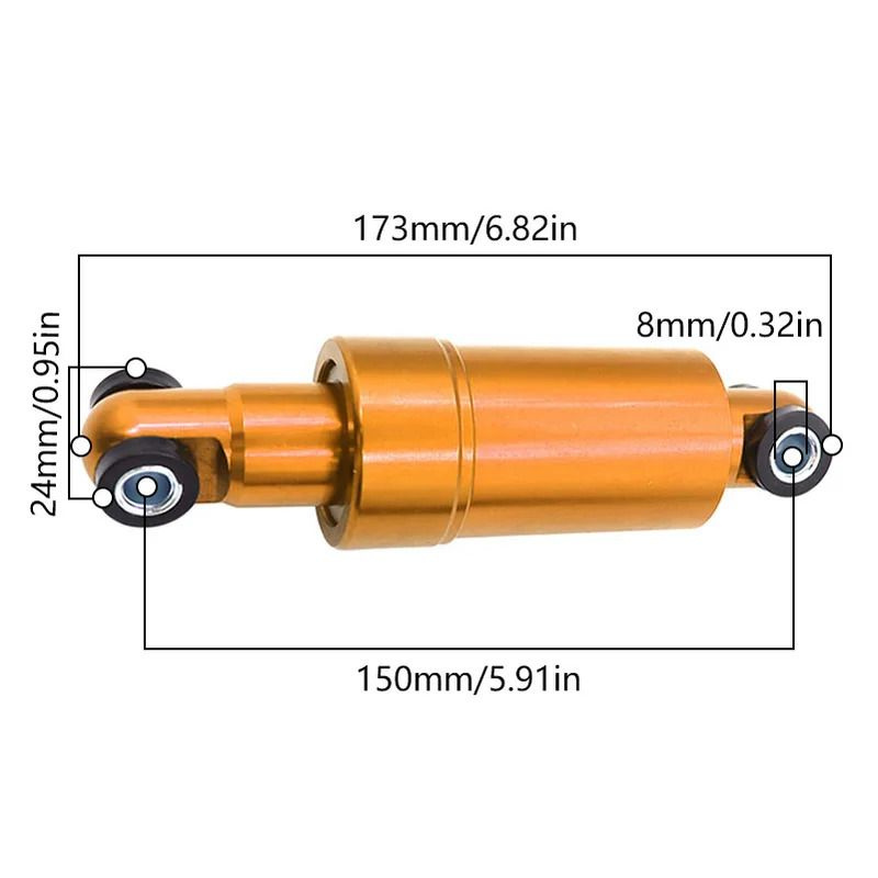 Амортизатор задний, 150mm, для электросамоката электровелосипеда 49cc ...
