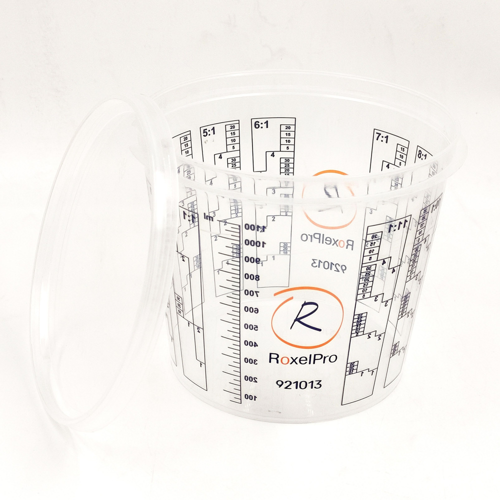 Емкость для краски RoxelPro 1,4л (5шт) с крышкой для смешивания красок ...