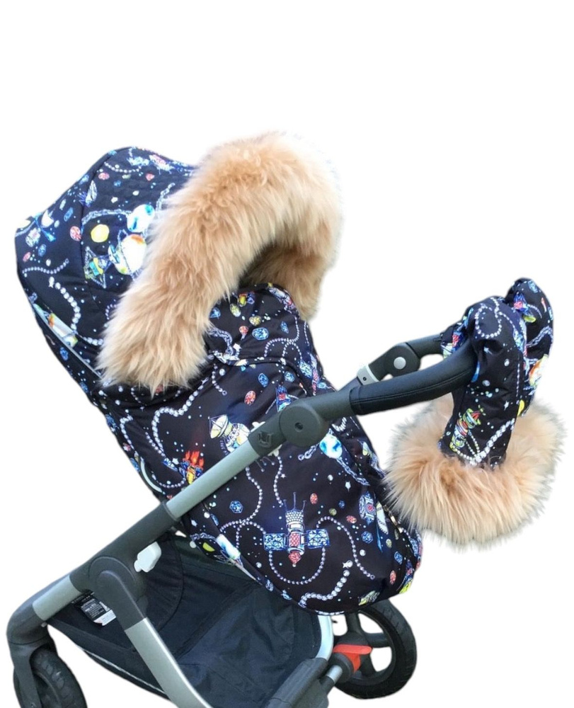 Зимний кит BABYNITTO для колясок Stokke V3-V6, космос #1