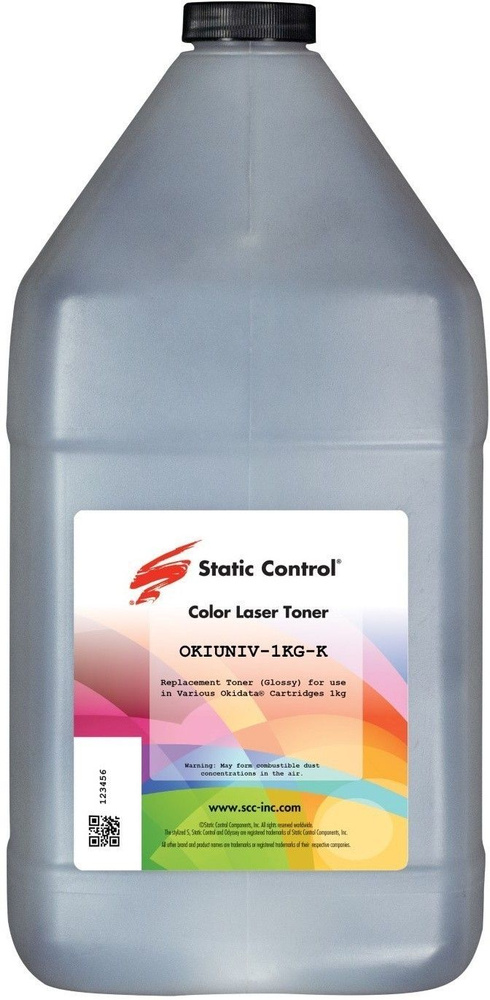 Тонер Static Control OKIUNIV-1KG-K Black #1