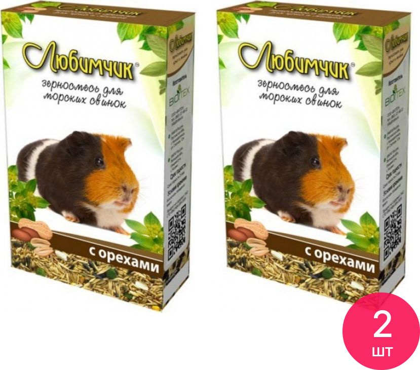 Корм для морских свинок Любимчик с орехом 400г (комплект из 2 шт)  #1